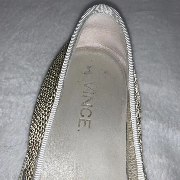 Vince Blair Women's 8 Shoes Gray Taupe Slip-On Sneakers Woven Fabric Texture - Picture 11 of 16